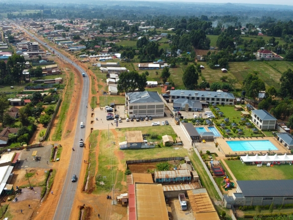 Aerial view of Juja Farm property development showing residential plots and infrastructure for real estate investment analysis